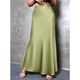 thumbnail image 4 of Women Fall Skirts Business Casual Clothes High Waisted Cocktail Party Wedding Guest Mermaid Maxi Skirt Green M, 4 of 10