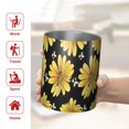 thumbnail image 5 of 12oz Coffee Tumblers Black Bee Yellow Flower Pattern Stainless Steel Vacuum Insulated Travel Tumbler Coffee Cups Mug with Lid and Straw with Cleaning Brush for Cold & Hot Drinks, 5 of 5
