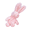 Pink, variant on Soft Bunny Plush Toy Cute Pink Rabbit Animal Figurine High-Quality Short Cotton Material Portable Comfort Animal Doll for Home Decor Car Travel Camping Sleepovers White