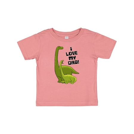 

Inktastic I Love My Dad with Baby and Daddy Brontosauruses Gift Baby Boy or Baby Girl T-Shirt