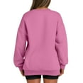 thumbnail image 4 of Siilsaa Lightweight Sweatshirts for Women Womens Sweatshirt Casual Long Sleeve Crewneck Lightweight Pullover Tops Loose Sweatshirts Pink,S, 4 of 5
