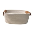 thumbnail image 2 of Cesta de almacenamiento de algodón tejida cesta de picnic decoración del hogar elegante cesta de fruta cesta de picnic para aperitivos sándwiches pan S, 2 of 8