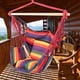 thumbnail image 3 of Cojín de asiento para silla colgante de lona para exteriores, hamaca colgante con almohada para acampar en el jardín, 3 of 12