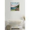 thumbnail image 5 of Kate and Laurel Sylvie Virgin Islands Framed Canvas Wall Art by Emily Kenney, 22x22 White, Tropical Beach Landscape Art for Wall, 5 of 6