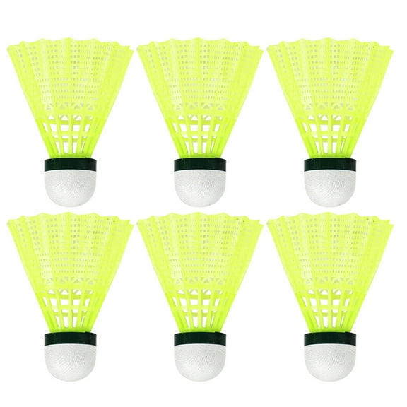 Gongc 6pc Nylon Badminton Set for Indoor/Outdoor Play - Yellow