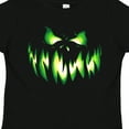 thumbnail image 4 of Inktastic Viciously Grinning Pumpkin Face in Lime Green Glow Boys or Girls Toddler T-Shirt, 4 of 5