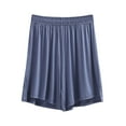 thumbnail image 3 of HVOBTTY Women's Short Pajama Pants, Pajama Pants for Women, Women's Casual Soft Solid Color Lightweight Short Homewear Pajama Pants Blue, L, 3 of 5
