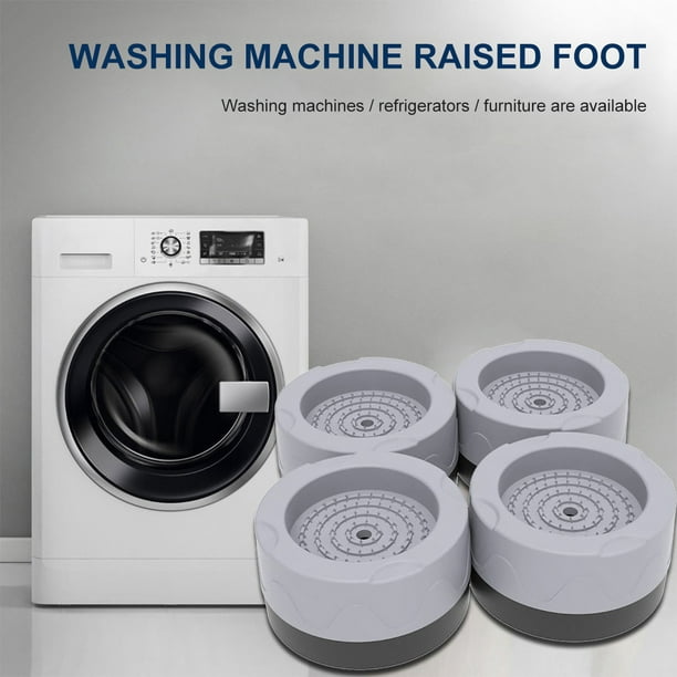 Lot de 4 tapis de support pour machine à laver, coussinets anti-vibrations  ronds pour laveuse et sécheuse, pour réfrigérateur, sèche-linge, lave-linge.  