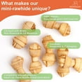 thumbnail image 4 of MON2SUN Rawhide Knot Bones Chicken Flavor Small Dog Treats, 14.8 oz (60 Count), 4 of 9