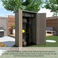 thumbnail image 2 of Outdoor Vertical Storage Shed, 66 Cu.ft Outdoor Storage Cabinet Waterproof, Resin Sheds & Outdoor Storage for Garden Patio Backyard, 2 of 6