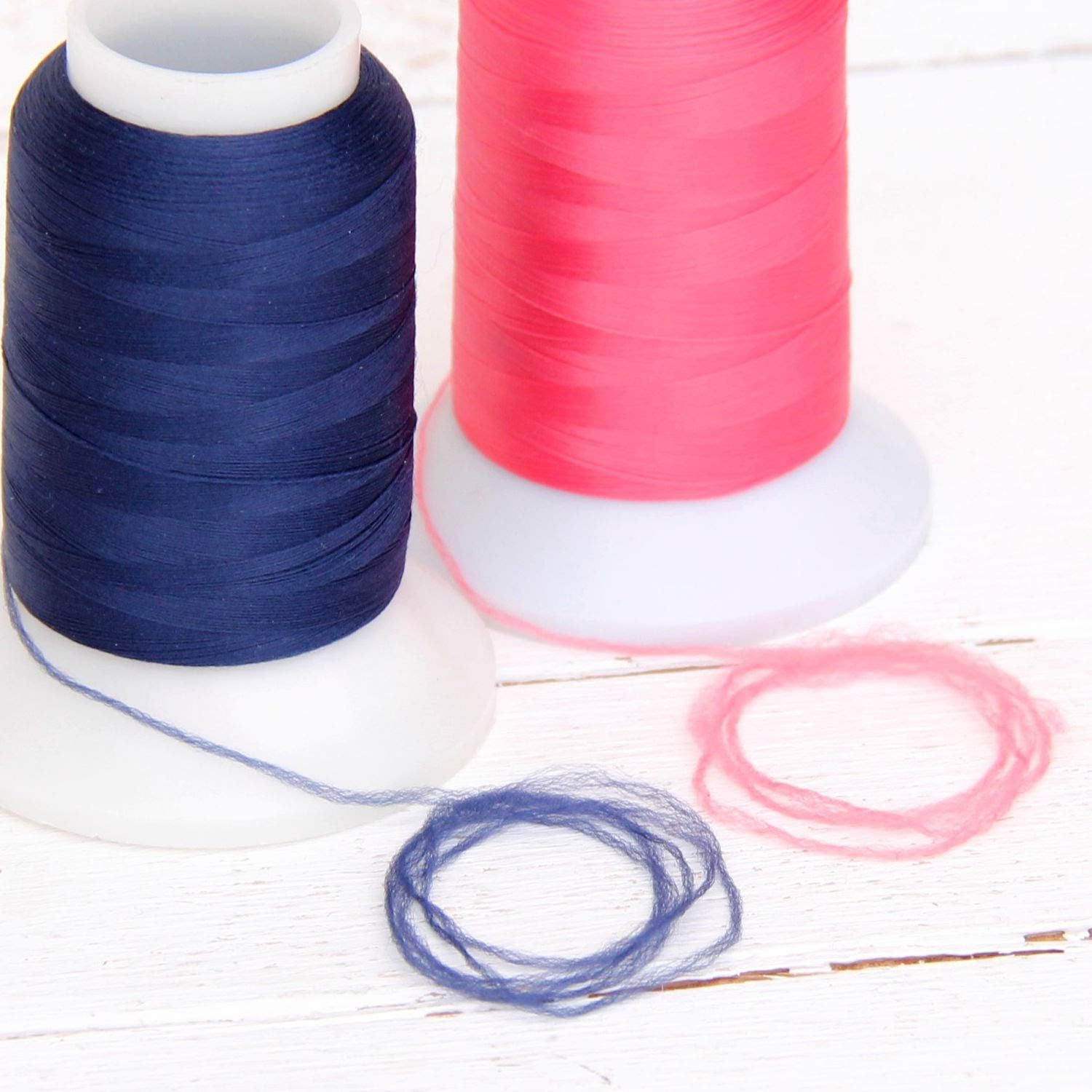 Wooly Nylon Thread- 1000m Spools - White - 50 Colors Stretchy —