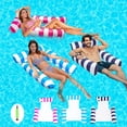 thumbnail image 1 of Hamaca de agua inflable Hqyib de Pool Floats 4 en 1 para adultos, paquete de 3, 1 of 7