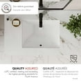 thumbnail image 3 of Stylish Undermount 20-3/4"L White Porcelain Rectangular Bathroom Sink with Pop-Up Drain P-200D, 3 of 9