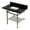 Black Granite / Brushed Nickel, variant on Kingston Brass KVPK3630KBSQB7 Templeton 36" Black Granite Console Sink with Brass Legs and Shelf (8-Inch, 3-Hole), Black Granite/Brushed Brass