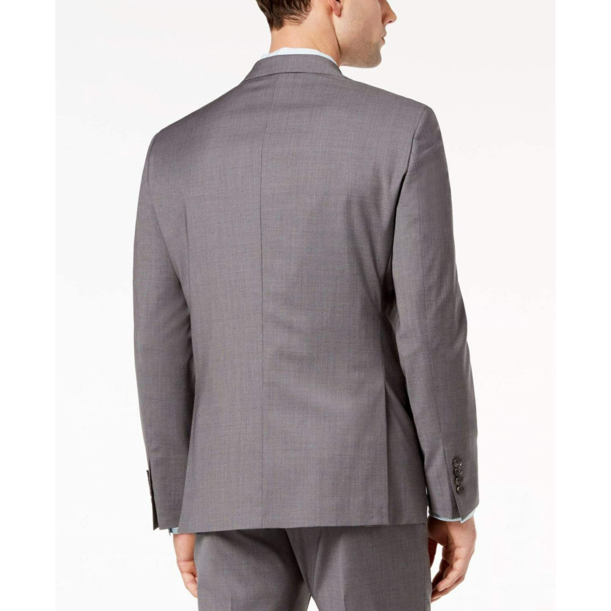 DKNY Mens Stretch Two Button Blazer Jacket Grey 44 Regular Walmart