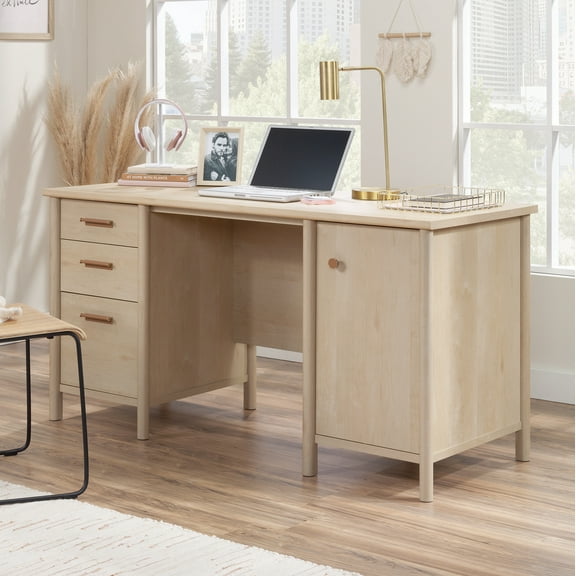 Sauder Whitaker Point Engineered Wood Desk in Natural Maple Finish