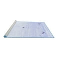 thumbnail image 2 of Ahgly Company Machine Washable Indoor Square Solid Blue Modern Area Rugs, 5' Square, 2 of 4