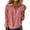 Pink, variant on Otntypg Corduroy Henley Shirts for Women Casual Half Button up V Neck Long Sleeve Basic Collared Tunic Sweatshirts Loose Lightweight Dressy Pullover Tops with Pockets Black S