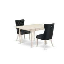 East West Furniture 3-Piece Modern Dining Set