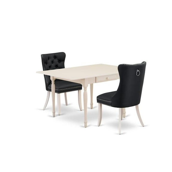 East West Furniture 3-Piece Modern Dining Set