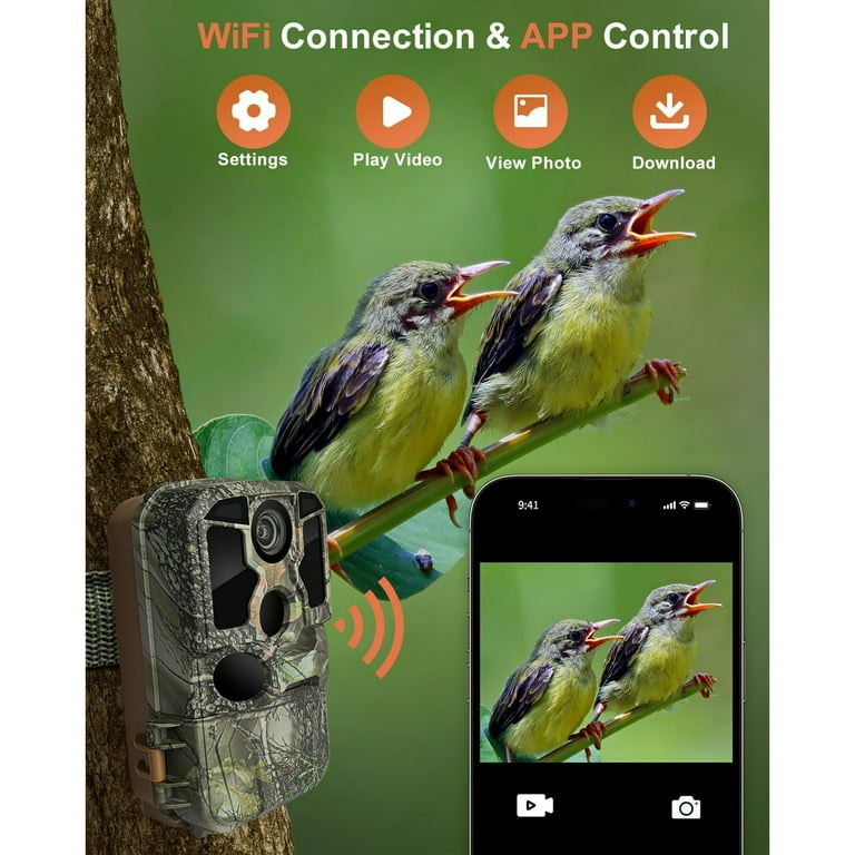 Free Shipping! KJK Ropeworks Trail Camera WiFi 4K 64MP Waterproof