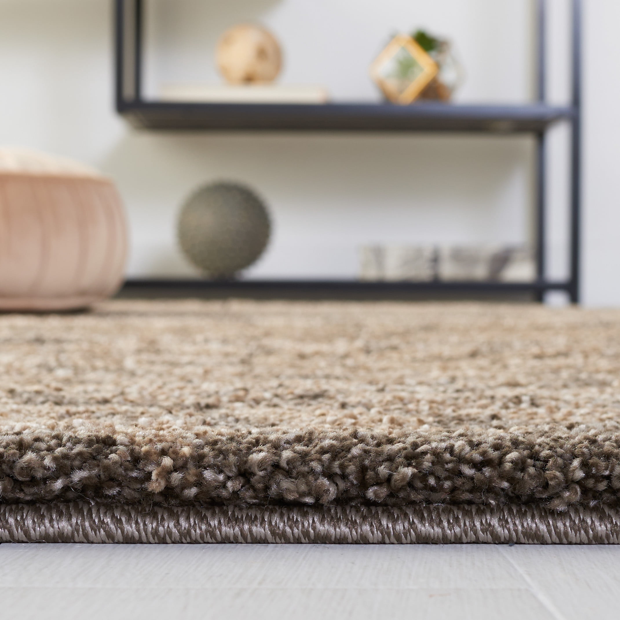 Safavieh Florida Desmond Damask Shag Area Rug, Smoke/Beige, 6' x 8'