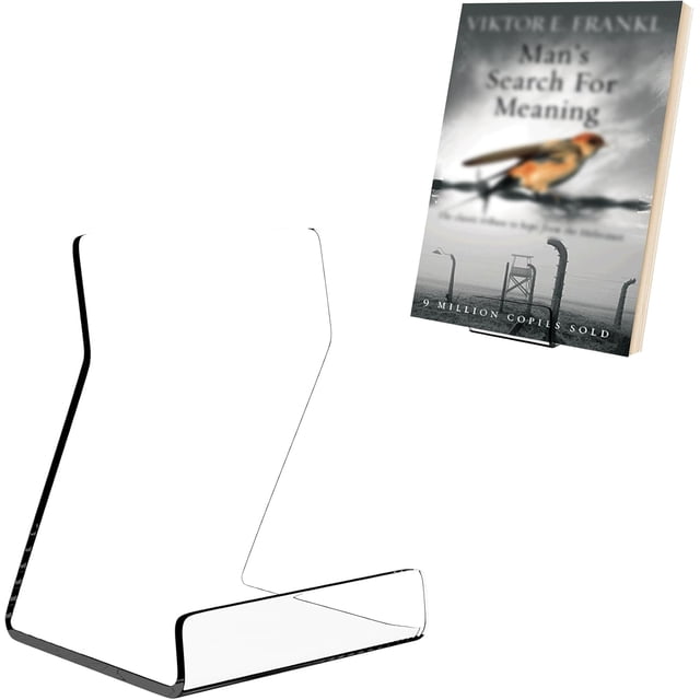 Boloyo Acylic Upright Display Stand, 10PC 4 Inch Clear Display Holder Easel Base Picture Frame for Home Office School Store to Display Book, Vinyl Record, Album, LP Cover, Artworks, CDs