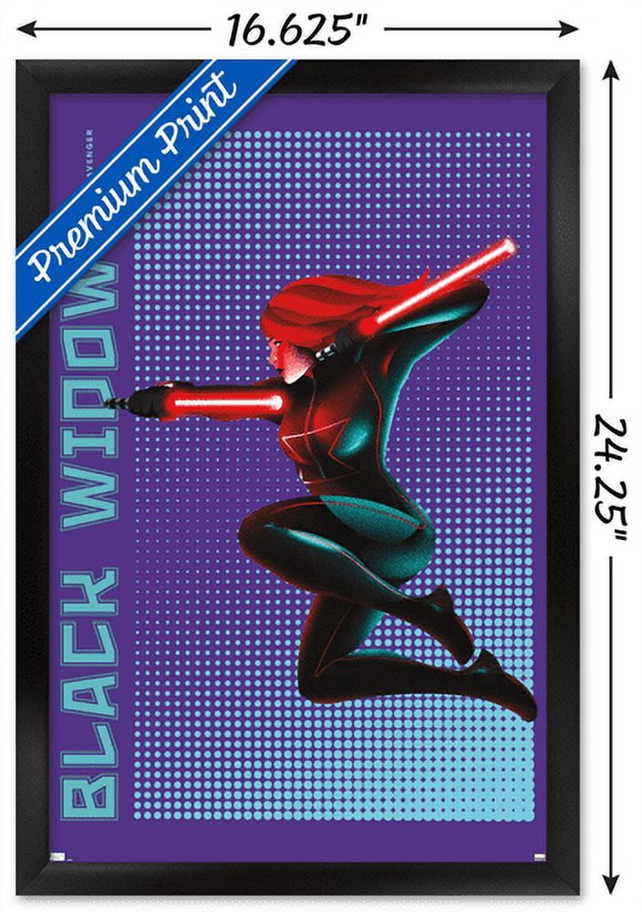 Marvel Shape of a Hero - Black Widow Wall Poster, 14.725" x 22.375", Framed