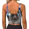 thumbnail image 3 of Lsque Astronaut in Outer Space Printed Women'S Sports Bra, Compression, Moisture Wicking, High-Impact Sports Bra For Women,Supportive sports bra-Medium, 3 of 9