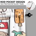 thumbnail image 3 of Vintage Kitchen Food Cooking Chef Tier Cafe Curtains for Bathroom Living RV Rod Pocket Window Drapes 36 Inch 2 Panels Set 28"x36" 2 Panels Window Treatment Tiers, 3 of 4