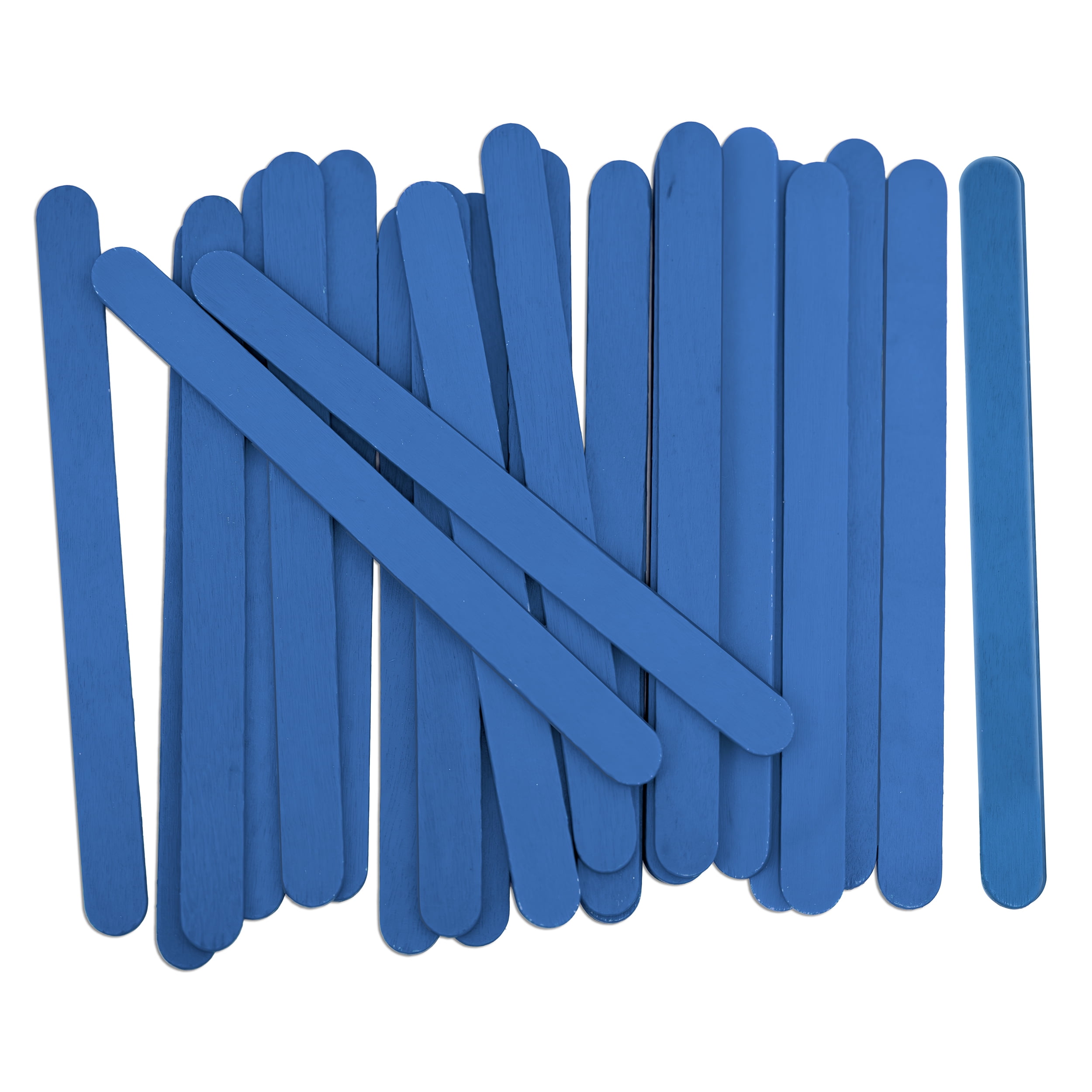 CraftySticks- 1000 Pack 4.5 Inch Blue Painted Popsicle Sticks, Wood Craft Sticks for Crafts, Learning and STEM Basics