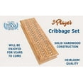 thumbnail image 2 of WE Games 3 Track Sprint Cabinet Cribbage Set with Metal Pegs & 2 Card Decks, 2 of 8