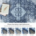 thumbnail image 7 of HOMERRY Runner Rug 2x6 Distressed Medallion Floral Indoor Washable Rug for Hallway Bohemian Contemporary Rug, Blue, 7 of 7