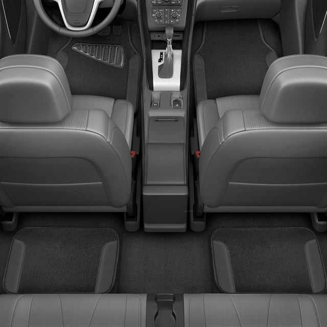 Motor Trend Alfombrillas Impermeables Para Coche Alfombrillas Universales Para Coche Con Almohadilla Para El Talón Del Conductor Alfombrillas De Cuero Para Coche Para Suv Van Sedan Truck Alfombrillas