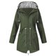 thumbnail image 1 of kcavykas Chaqueta impermeable para mujer con capucha, ligera, cortavientos de manga larga, con cremallera, cordón ajustable y bolsillos. Oferta de liquidación., 1 of 3