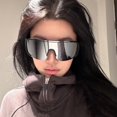 thumbnail image 3 of New Y2K Style Cycling Sunglasses Windproof Glasses for Men Women Retro-Reflective Sheeting Lens Road Riding Sport Glasses (D), 3 of 7