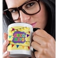 thumbnail image 2 of 3drose, Image of Zig Zig Cinco De Mayo, Colorful Flags and Lights, 11oz Two-tone Black Mug, 2 of 6