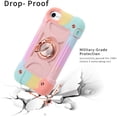 thumbnail image 2 of Case Compatible with iPhone 6 Plus/6S Plus ,iPhone 7 Plus /iPhone 8 Plus, 5.5 Inch with Ring Stand, Heavy-Duty Military Grade Shockproof Phone Cover (Rainbow Pink), 2 of 6