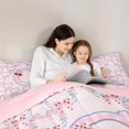 thumbnail image 5 of Manfei Cartoon Letter C 7pcs Queen Bedding,Cute Bow Bedding Comforter Set Queen,Pink,Pink Reversible, 5 of 7