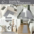 thumbnail image 3 of Findosom 3pcs Bathroom Rugs Set with U-Shaped Mat,Non Slip Machine Washable Wave Bath Mat,Ultra Soft Plush Shower Rugs for Bathroom,Tub,Shower18"x26"+18"x48"+U 20"x24"Gray, 3 of 10