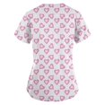 thumbnail image 3 of LSLJS Blouse de Mode pour Femmes à Manches Courtes Col en V Uniforme de Travail avec Poche, Blouses Médicales pour Femmes, 3 of 3