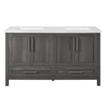 thumbnail image 4 of BridgePoint Home Daisy 60" Double Sink Bathroom Vanity in Grey with White Stone Top, 4 of 17