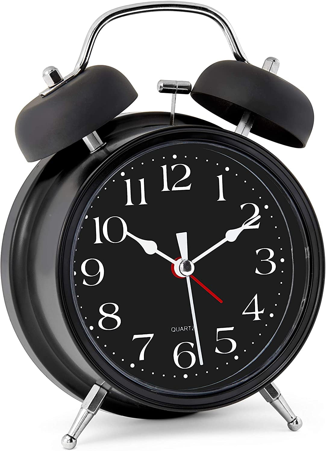 Classic Alarm Quartz Clock Touch Activated Back Light & 4 Min Snooze 