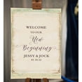 thumbnail image 2 of Darling Souvenir MADE WITH LOVE Personalized Welcome Sign/ Banner, Welcome To Our New Beginning Custom Vintage Handmade Paper Wedding, Engagement Party Sign - 18x12, 2 of 5