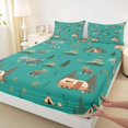thumbnail image 4 of Erosebridal Happy Camping Full Size Sheets 4-Piece for Kids Teens,Boys Girls Cartoon RV Car Animal Deers Bed Sheets,Breathable Home Decor, 4 of 5