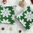 thumbnail image 6 of SANMADROLA Christmas Throw Pillow Covers, 18x18 Throw Pillows Soft Plush Cushion Covers, Set of 2 Xmas Tree Pillowcases Holiday Festivals Winter Home Decor Sofa Couch Bed Porch, Green, 6 of 9