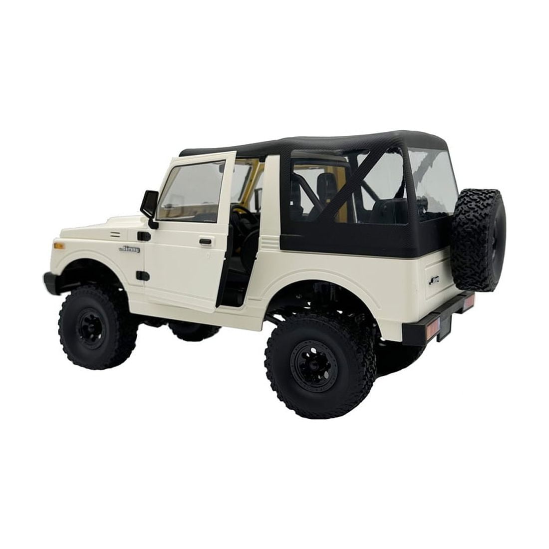 WPL C74-1 RC Off-Road Rock Crawler, 2.4GHz Full-Proportional 4WD RC Climbing Car with Openable Windshield, Dual Batteries, Gift for Adults (Convertible Version/White)