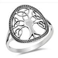 thumbnail image 1 of Oxidized Celtic Knot Tree of Life Filigree Ring Sterling Silver Band 925 Jewelry Female Male Size 10, 1 of 4