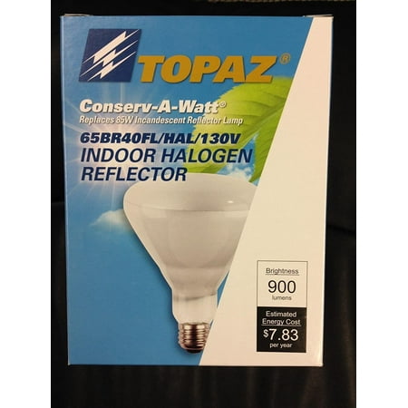 

TOPAZ 79949 65BR40FL/HAL/130V 2000-HRS 900 LUMENS 80 DEGREE HALOGEN REFLECTOR-R40 ( 1 Pack )