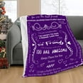 thumbnail image 5 of Best Friend Blanket Gift, Best Friend Blankets Gifts for Girls Women, Unique Female Friendship Gifts for Her, Happy Birthday Throw Blankets for Besties, Friend, Soul Sister, BFF, Purple(40"x50"), 5 of 6